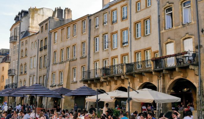 Terrasse de la Place St Louis in Metz © Inspire Metz