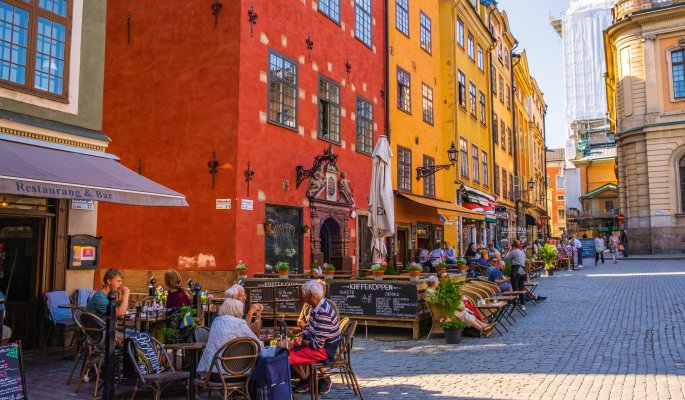 Straßencafe in Stockholm © Zuzana - stock.adobe.com